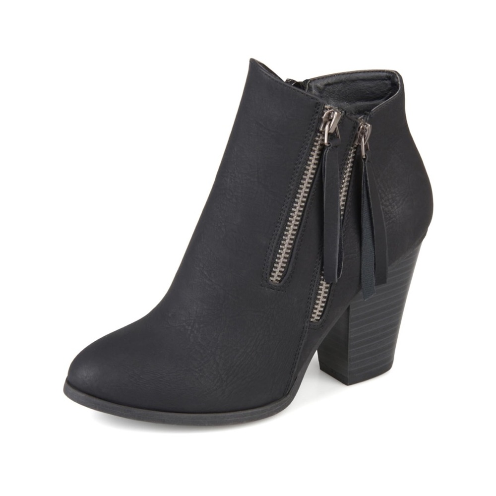 Journee Collection Womens Vally Standard Width Ankle Boots sz:7.5, Black